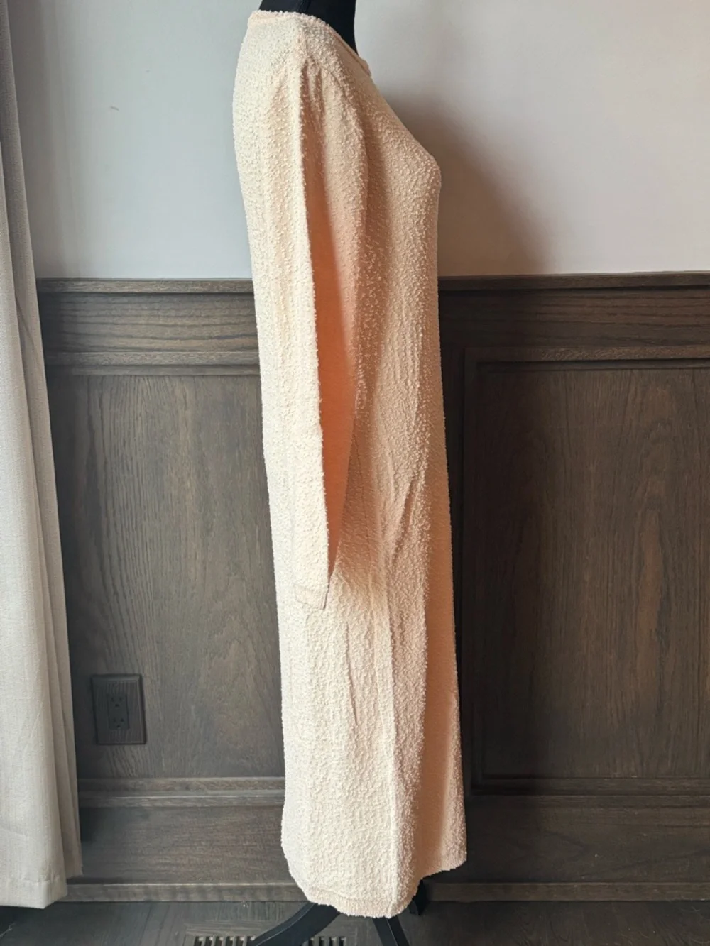 Saodimallsu Cream Textured Long Sleeve Dress - Women small - Picture 5 of 8